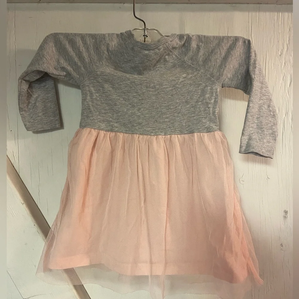 Carters grey pink winking bear girls dress baby toddler 18 months - Picture 5 of 6